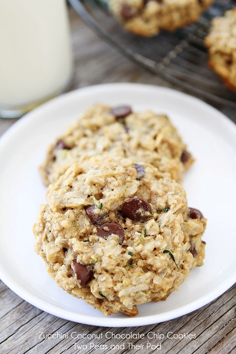 Zucchini coconut chocolate chip cookies