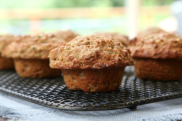 Zucchini-coconut muffins