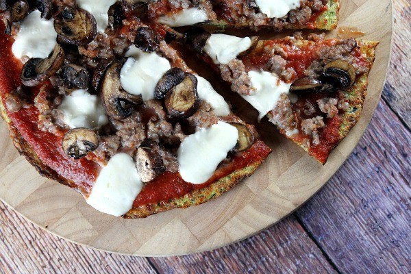 Zucchini crust pizza
