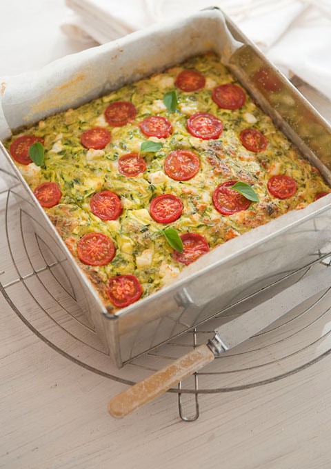 Zucchini, feta and dill ‘pie’