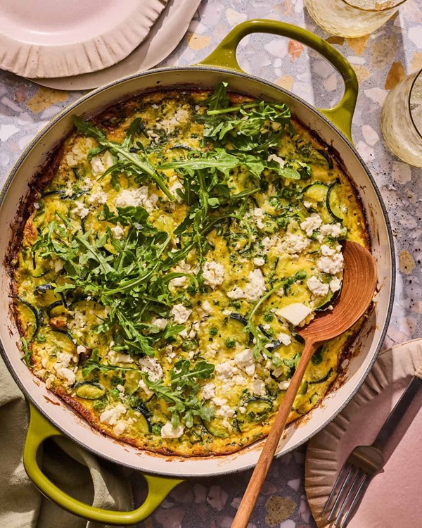 Zucchini frittata with feta