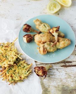 Zucchini fritters with mint and pecorino (Fritelle di zucchine con menta e pecorino)