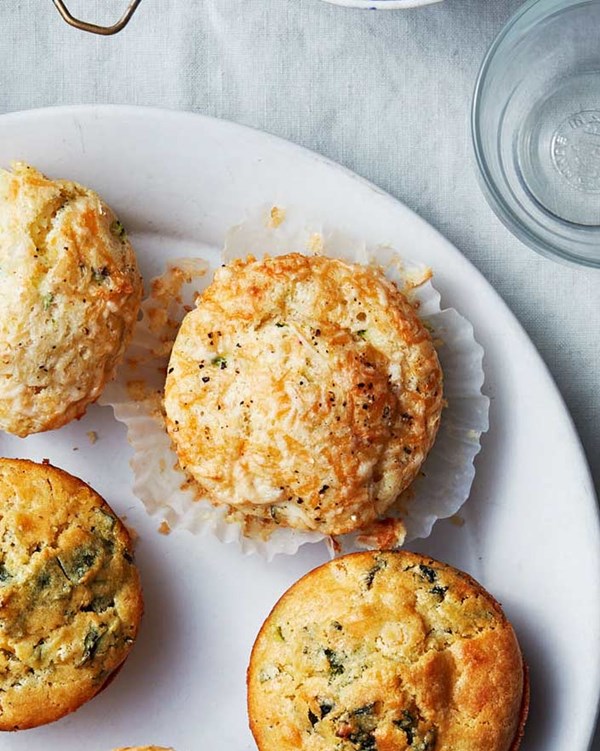 Zucchini, Gruyère and black pepper muffins
