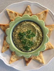 Zucchini hummus dip
