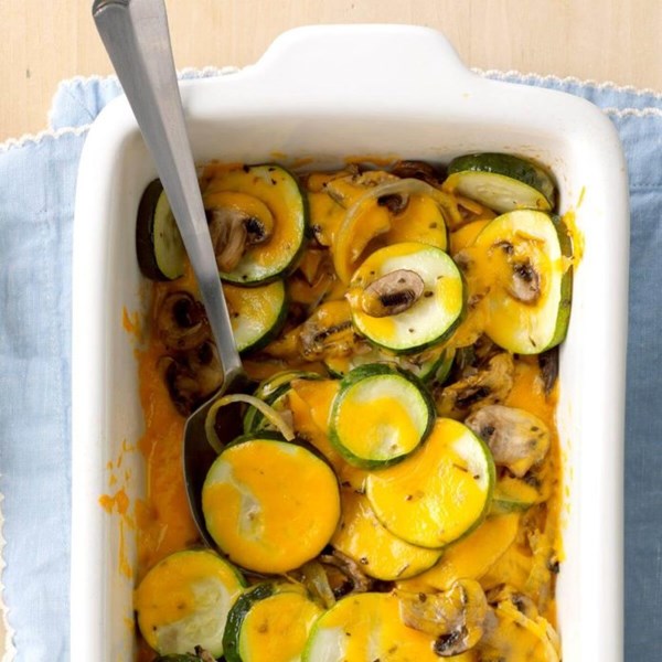 Zucchini mushroom bake