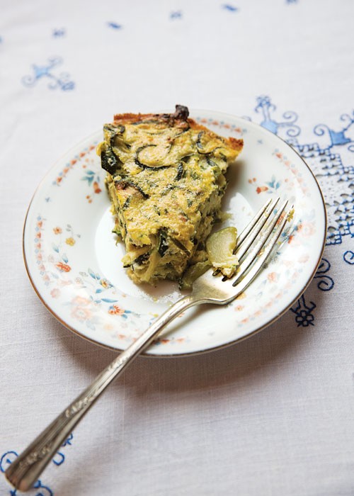 Zucchini, onion, and ricotta pie (Torta salata di zucchine e cipolle)