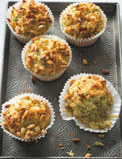 Zucchini, Parmesan & basil muffins