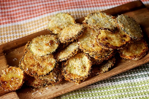 Zucchini Parmesan crisps