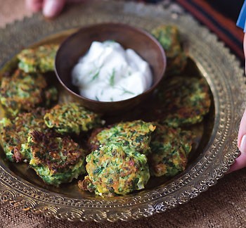 Zucchini patties with feta