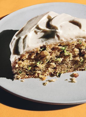 Zucchini-pecan cake with cream cheese frosting