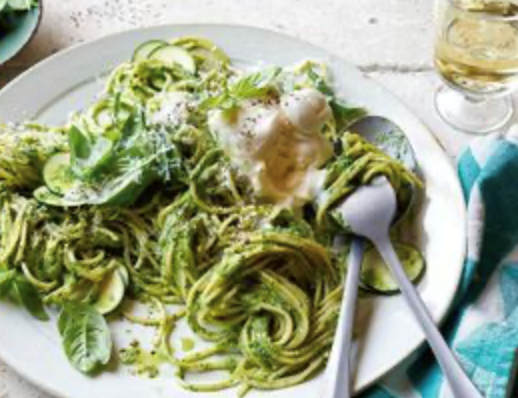 Zucchini pesto pasta
