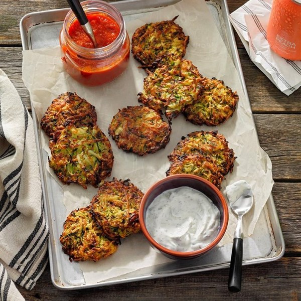 Zucchini pizza fritters