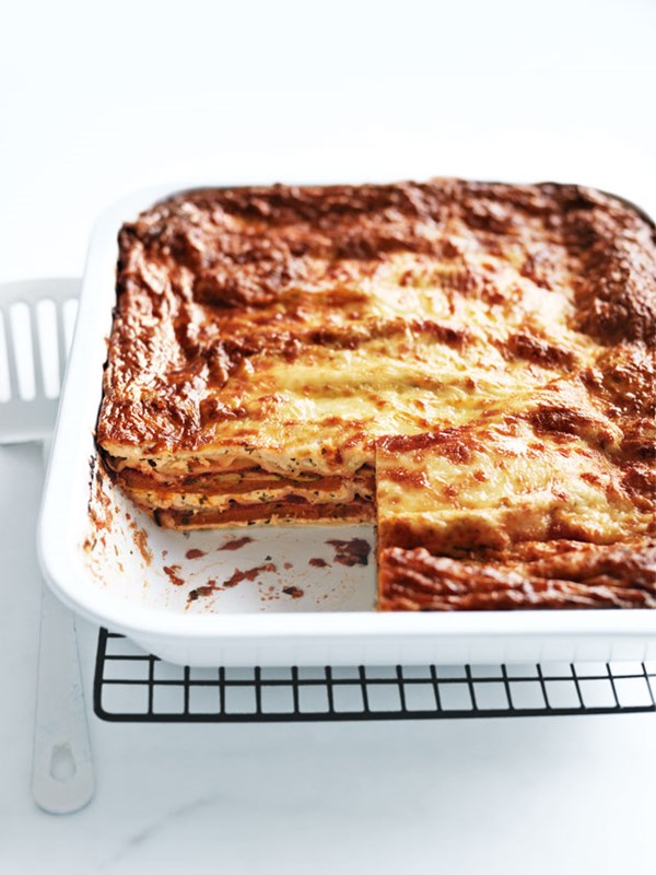Zucchini, pumpkin and ricotta lasagne