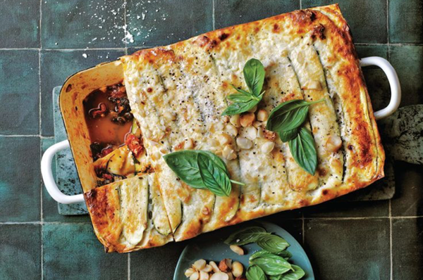 Zucchini, ricotta and sundried tomato lasagne