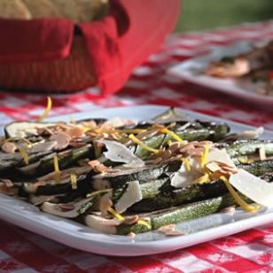 Zucchini salad with shaved Parmesan