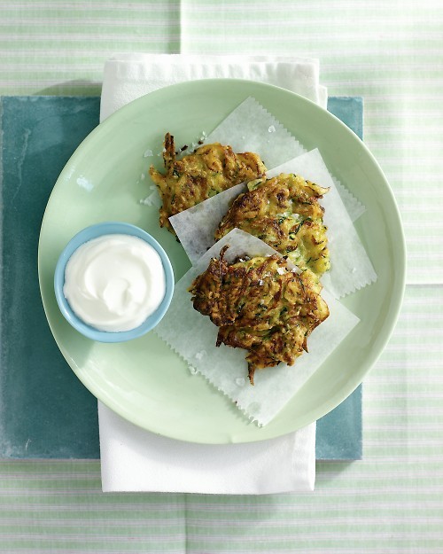 Zucchini-scallion fritters
