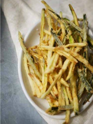 Zucchini shoestring fries