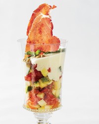 Zucchini-tomato verrines