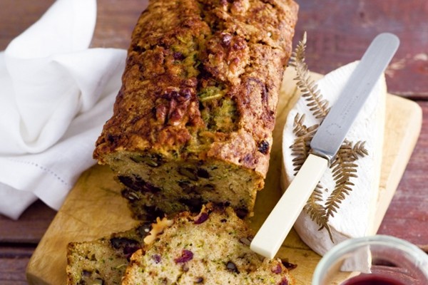 Zucchini, walnut & cranberry bread