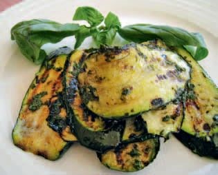 Zucchini with basil vinaigrette