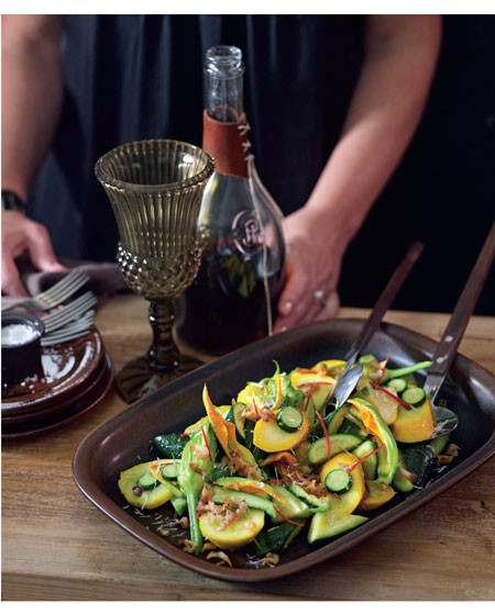 Zucchini with garlic, chilli and lemon