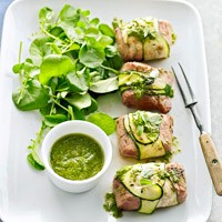 Zucchini-wrapped pork