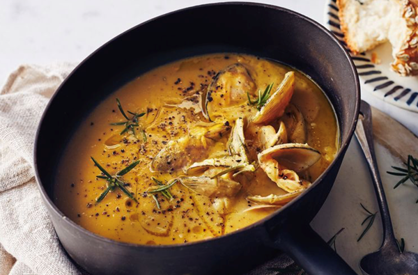 Zuppa with chickpeas and vongole